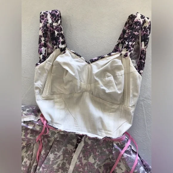 Gorgeous Vintage 1950s 50s Floral Bombshell Dress Full Skirt - Picture 16 of 16